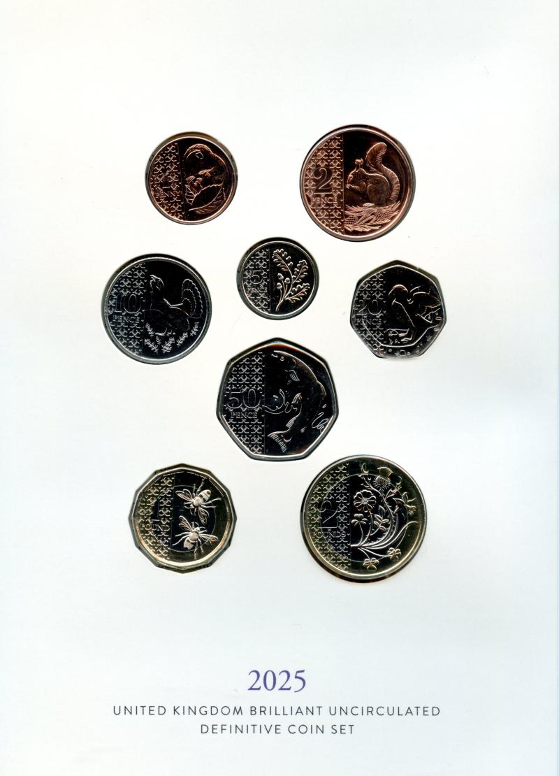 2025 UK Brilliant Uncirculated Definitive Coin Set