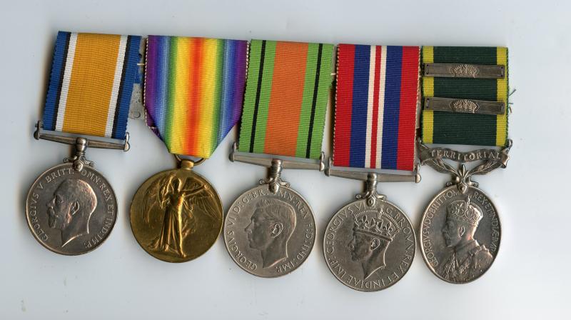 Territorial & WW1 & 2 Medal Group To Sjt John Morrison, Lanark Yeomanry & Royal Navy