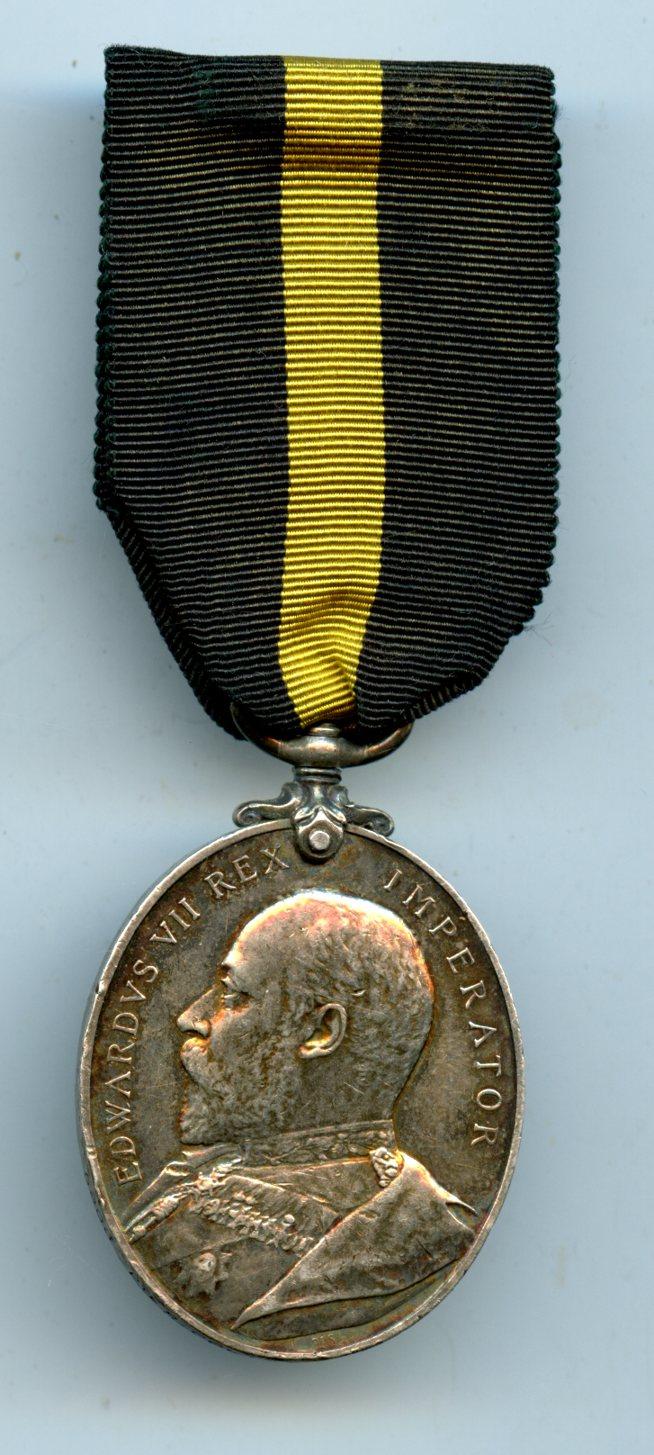 Territorial Force Efficiency Medal Edward VII To Pte S Coltart, 5th Battalion Royal Scots Fusiliers