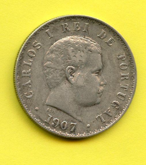 Portugal 500 Reis Coin Dated 1907