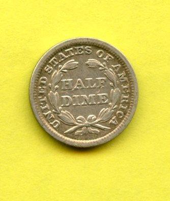 U.S.A. United States of America Half Dime Coin Dated 1847