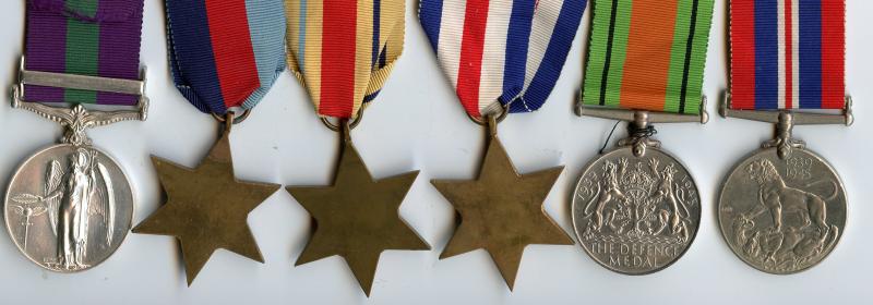 General Service Medal 1918-62 : Palestine & WW2 Medal Group To Gnr H Pindar, R.A ( From Grimsby)