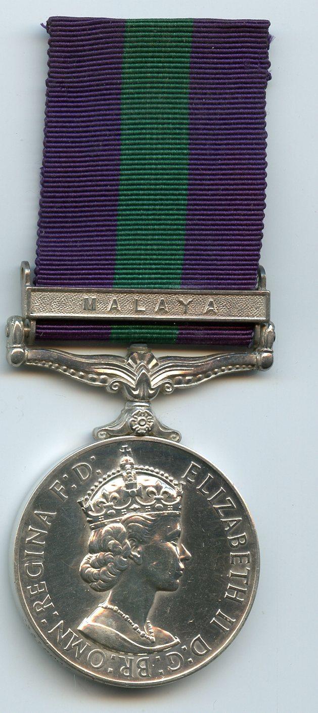 General Service Medal 1918-62 : 1 Clasp; Malaya To Sapper B Carroll, Royal Engineers