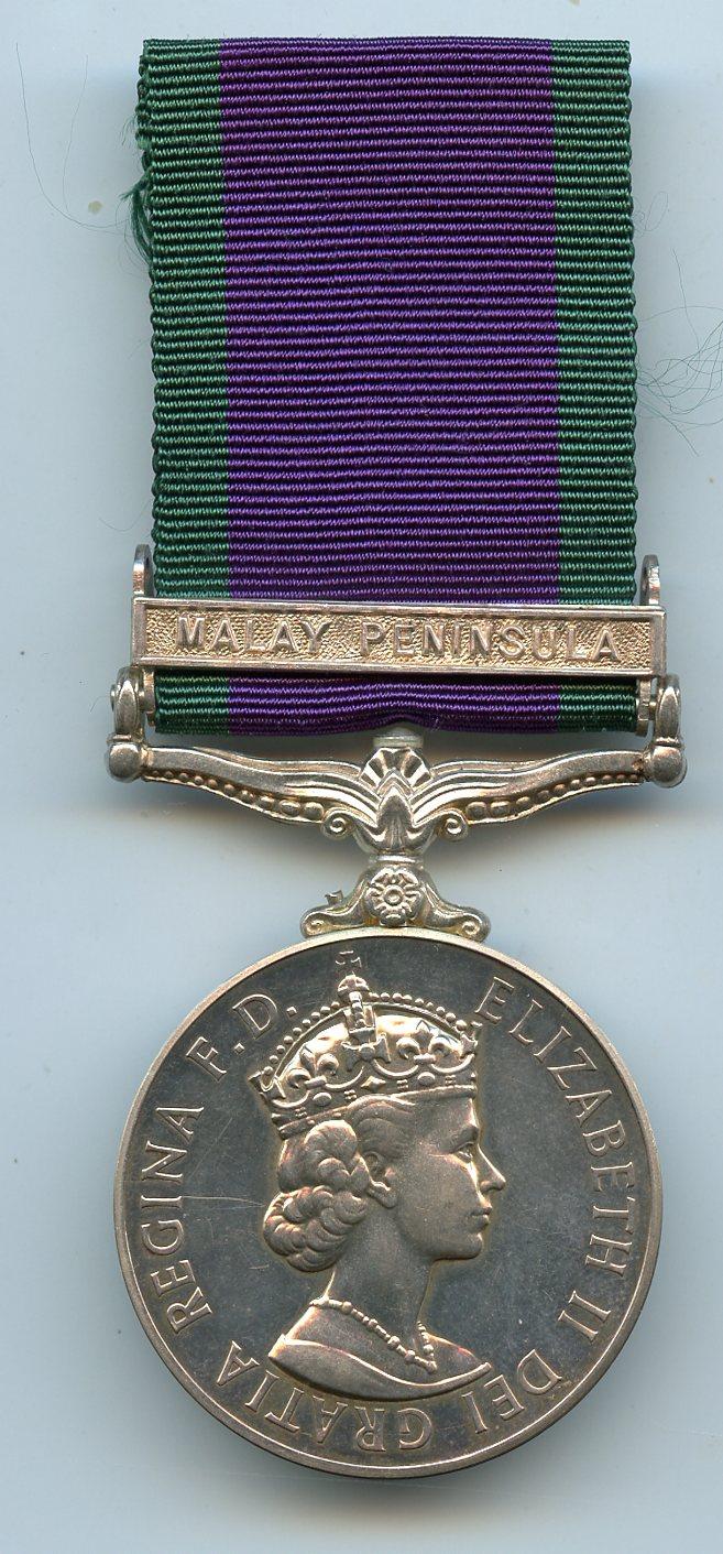 Campaign Service Medal 1962 1 Clasp Malay Peninsula To Police Constable Bakar, Army Depot Police