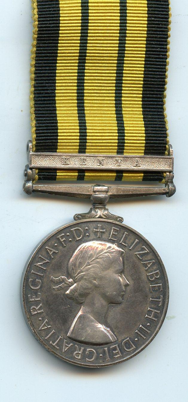 Africa General Service Medal 1956 1 Clasp  Kenya To Sgt E Newton, Royal Air Force