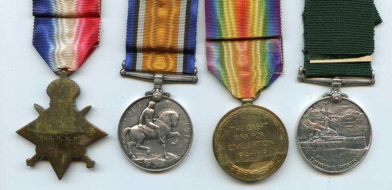 1914-15 Star Trio & Long Service Medal Group To Skipper William Henry Skinner, Royal Naval Reserve