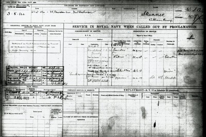 1914-15 Star Trio & Long Service Medal Group To Skipper William Henry Skinner, Royal Naval Reserve