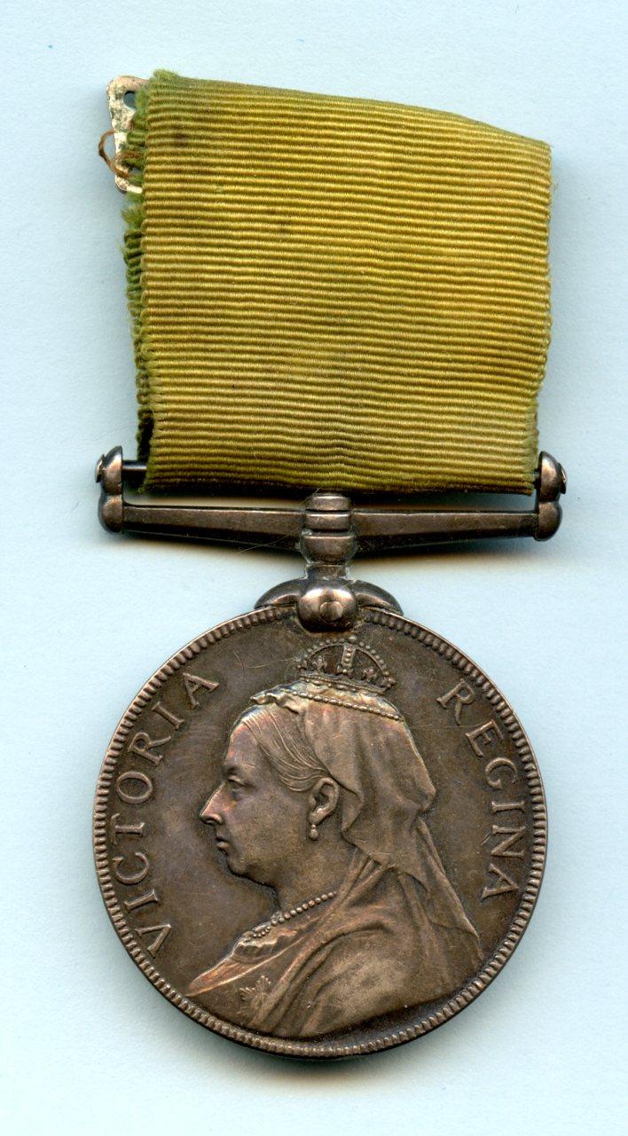 Volunteer Force Long Service; Medal Victoria Unnamed