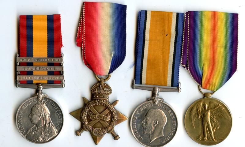 Boer War & WW1 Medal Group To Sjt P. W. Koen, Damants Horse & Brands