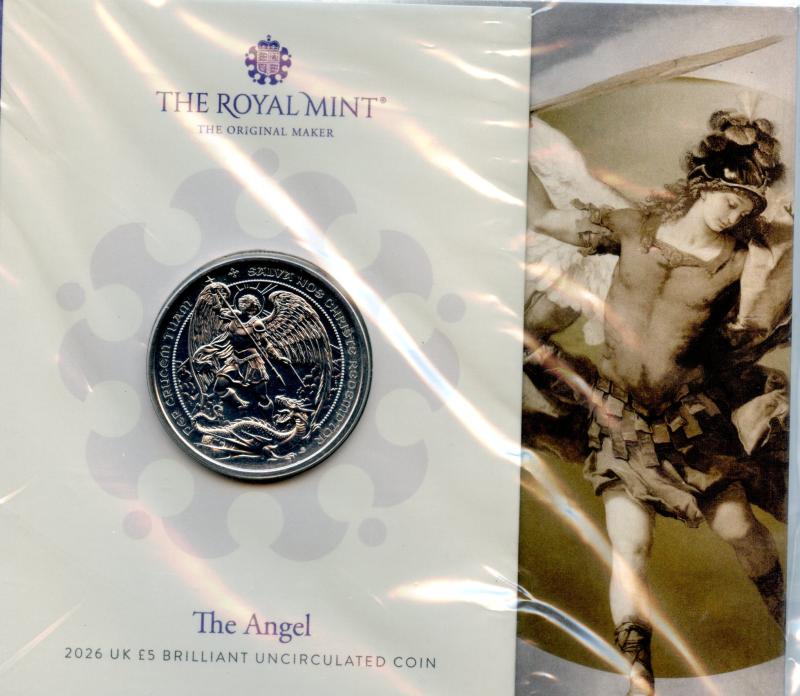 UK Royal Mint 2026 The Angel Brilliant Uncirculated £5 Coin