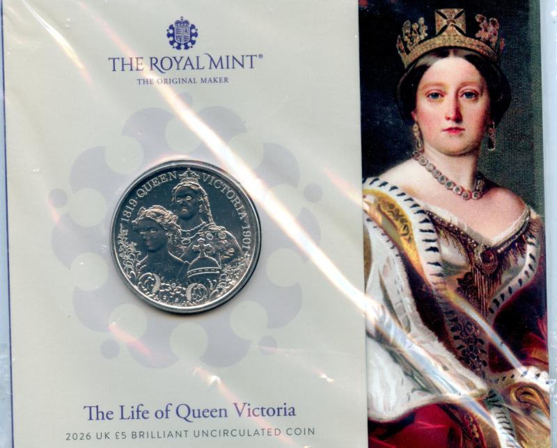 UK Royal Mint 2026 The Life of Queen Victoria Brilliant Uncirculated £5 Coin