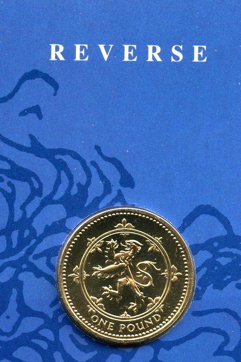 UK 1994 Uncirculated £1 Coin Scottish Lion Obverse