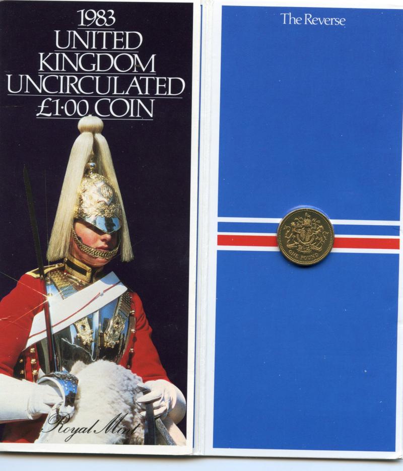 UK 1983 Royal Coat of Arms Coin Uncirculated £1 Coin