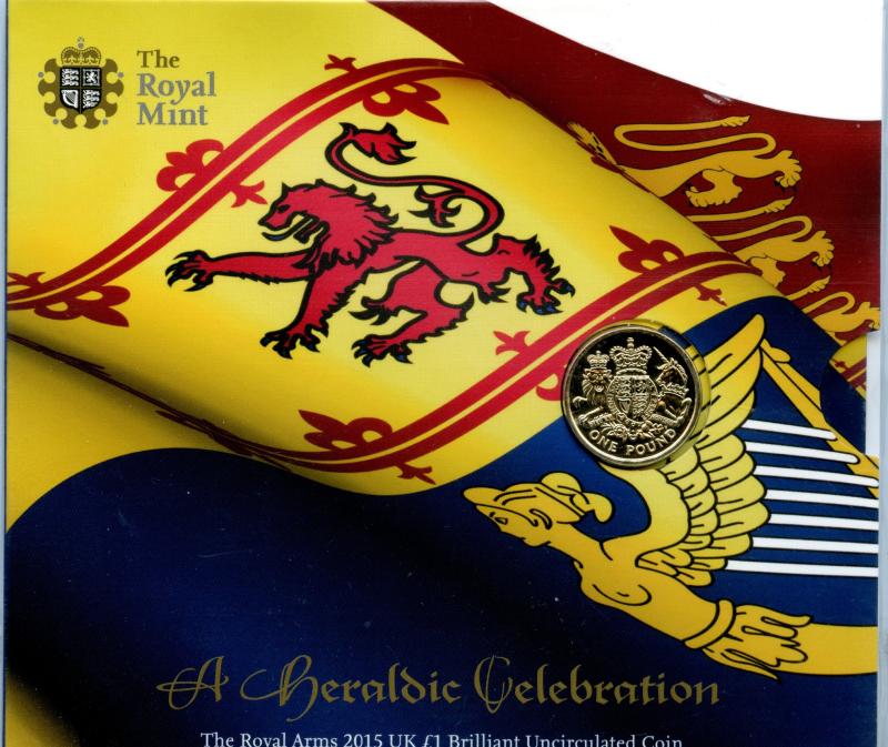 UK 2015 Heraldic Celebration Uncirculated £1 Coin