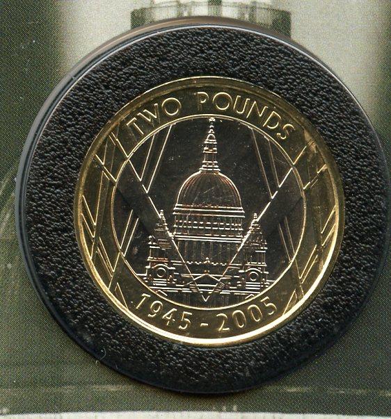 UK 2005 60th Anniversary of WW2 Brilliant Uncirculated  £2 Pound Coin