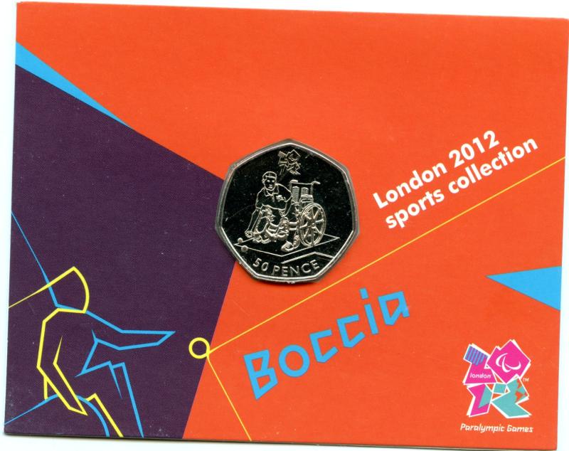 UK 2011  London 2012 Uncirculated  Olympic 50p 6/29  Boccia