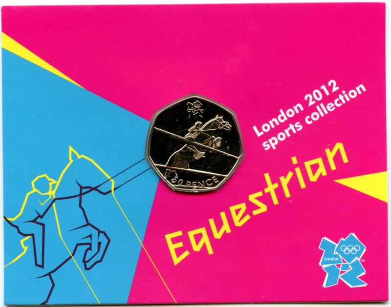 UK 2011  London 2012 Uncirculated  Olympic 50p 10/29  Equestrian
