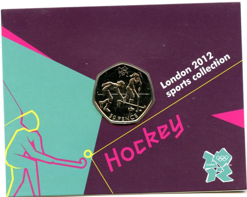 UK 2011  London 2012 Uncirculated  Olympic 50p 16/29  Hockey