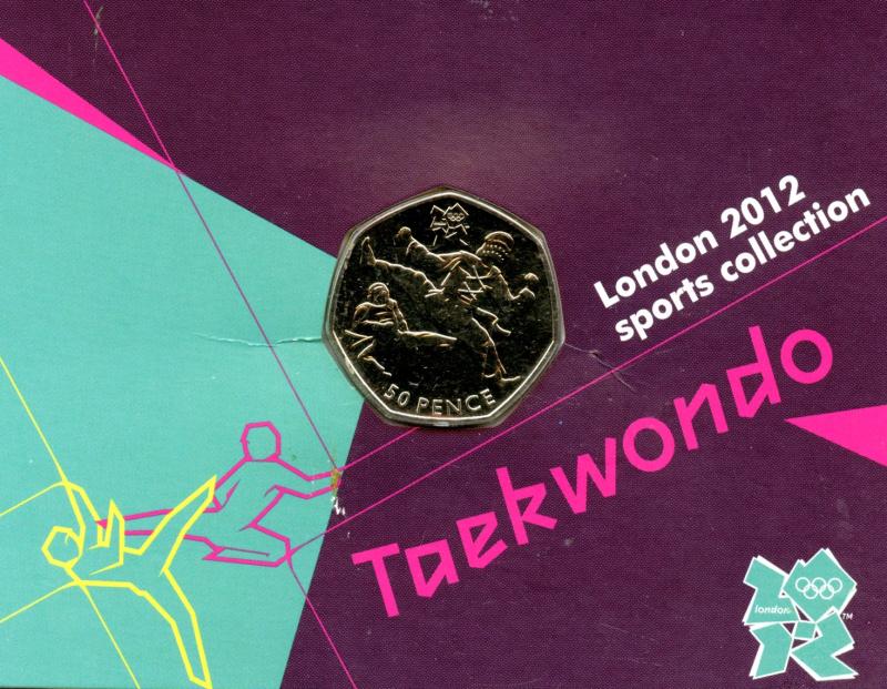 UK 2011  London 2012 Uncirculated  Olympic 50p 23/29 Taekwondo