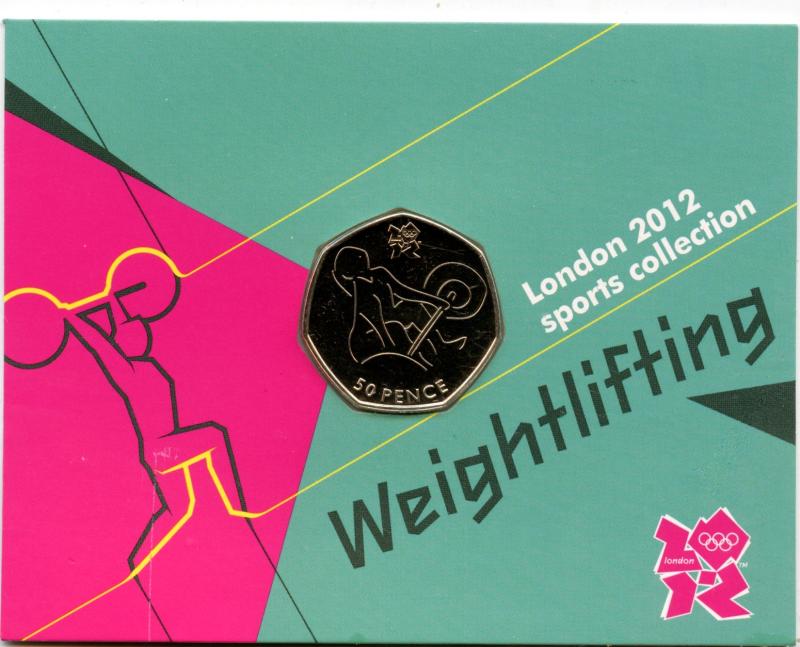 UK 2011  London 2012 Uncirculated  Olympic 50p 27/29 Weightlifting