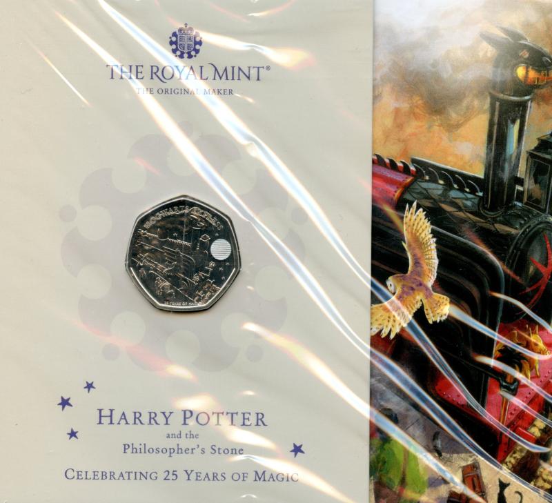 UK 2023 Harry Potter Hogwarts Expess Brilliant Uncirculated 50 Pence Coin