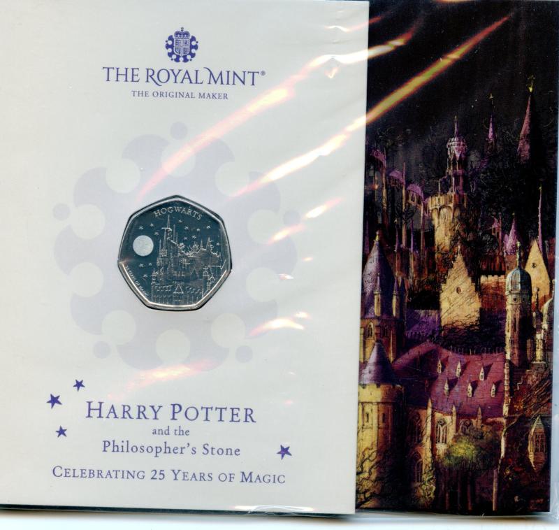 UK 2024 Harry Potter Hogwarts School Brilliant Uncirculated 50 Pence Coin