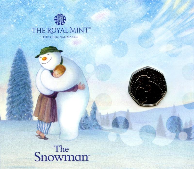 UK 2020 The Snowman Brilliant Uncirculated 50 Pence Coin