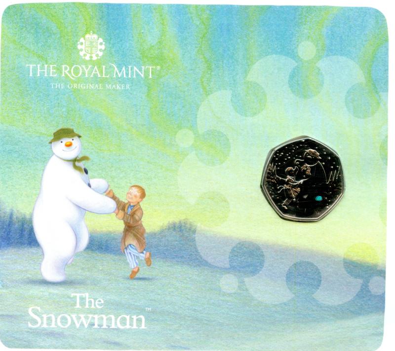 UK 2023 The Snowman Brilliant Uncirculated 50 Pence Coin