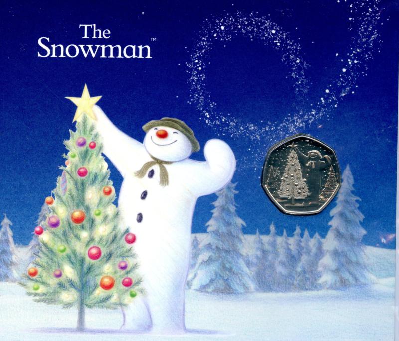 UK 2024 The Snowman Brilliant Uncirculated  50 Pence Coin