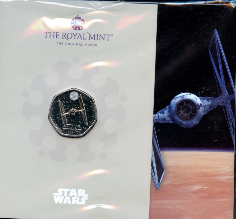 UK 2024 Star Wars TIE Fighter Brilliant Uncirculated  50 Pence Coin