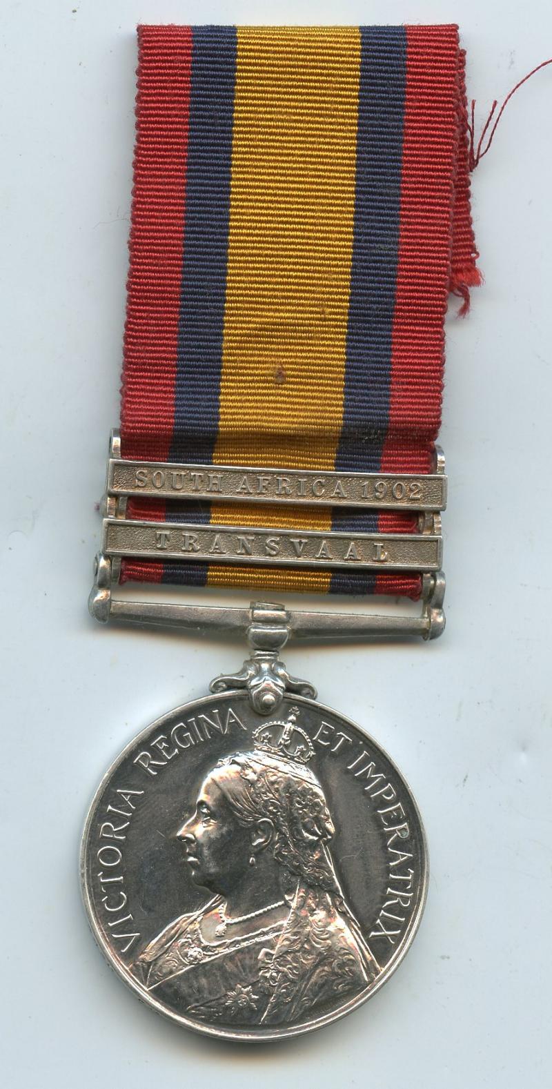 Queens South Africa Medal To Pte Thomas Kerby, Royal Scots Fusiliers