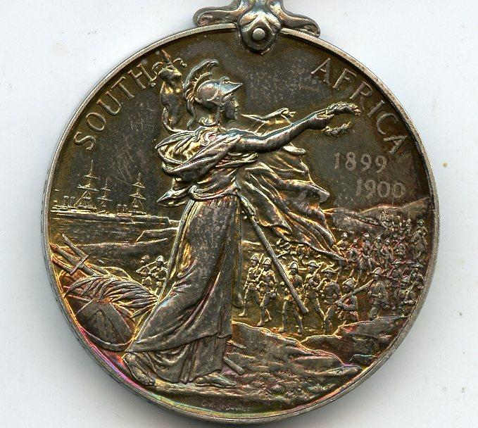 Queens South Africa Medal 1899-1902 4 Clasps To Pte W Boyle, Royal Scots Fusiliers