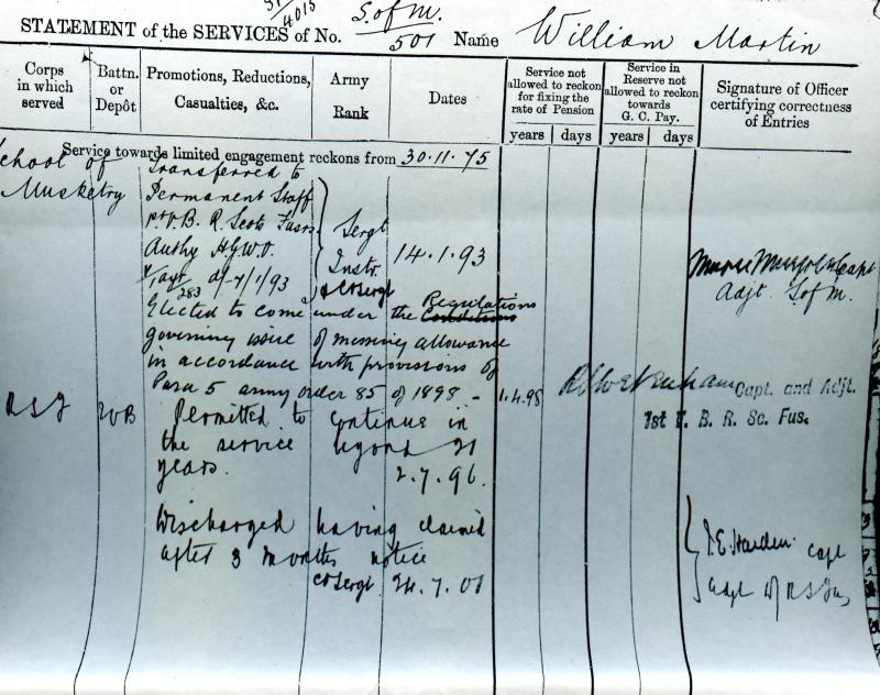 Meritorious Service Medal : George V ( Non Swivel Type) To C Sjt William Martin, Royal Scots Fusiliers