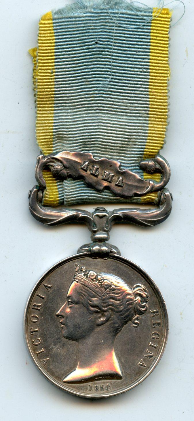 Crimea Medal 1854-56, 1 clasp  Alma  To  Adolphus  Sawyer, 21st Regt