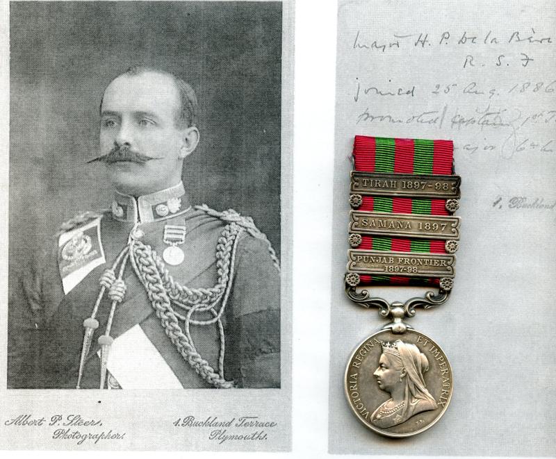 India General Service 1895-1902, 3 clasps To Captain Lt- Col Hugh Pleydell De La Bere, O.B.E.  Royal Scots Fusiliers