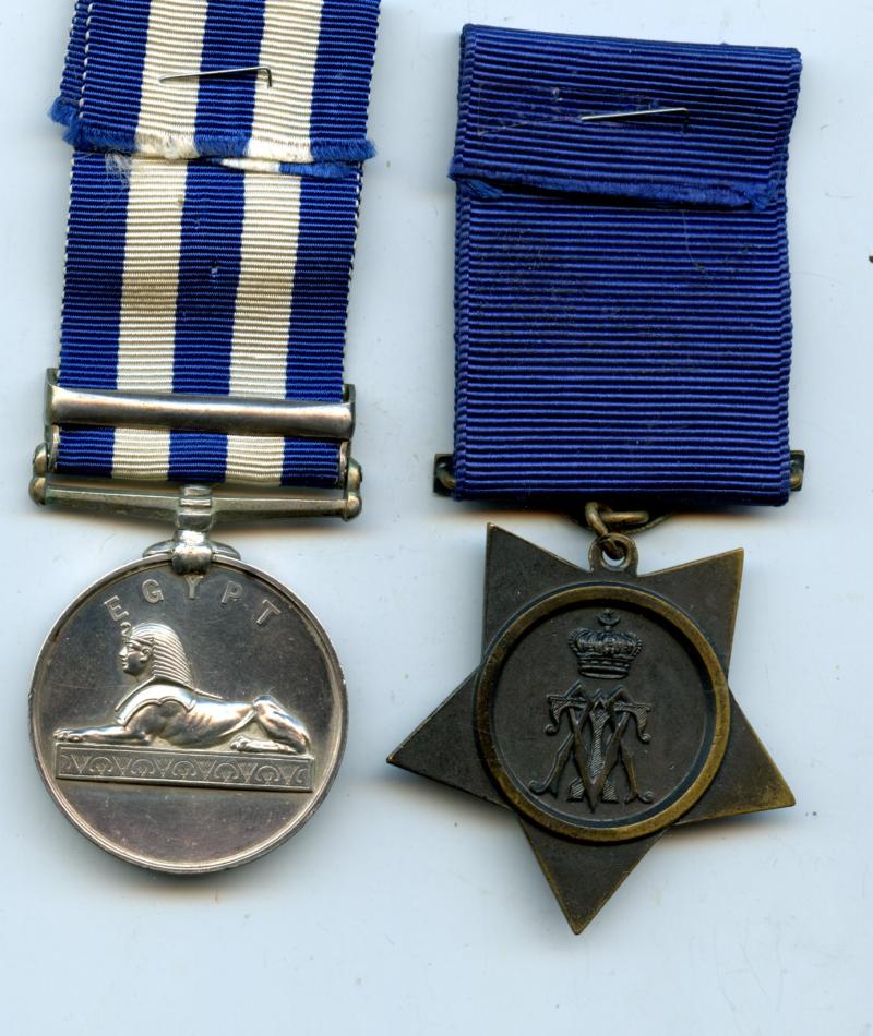 Egypt Pair of Medals To Chaplain to the Forces the Reverend J. M. Millar, Army Chaplains’ Department, attached Scots Guards