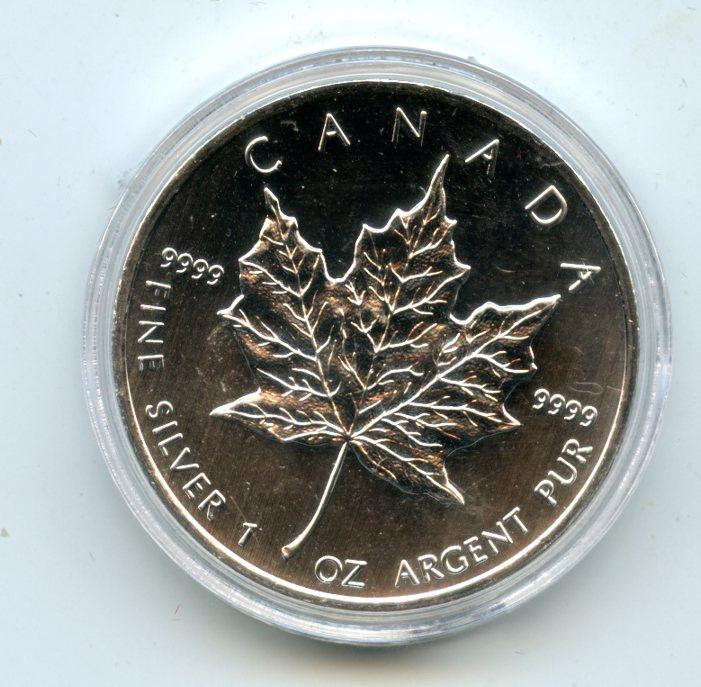 Canadian Maple  Silver One Ounce Coin  Dated 2013