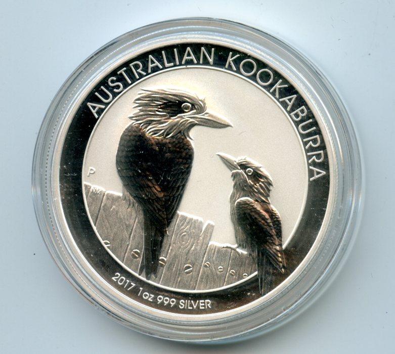 Australian Kookaburra  Silver One Ounce Dollar Coin  Dated 2017