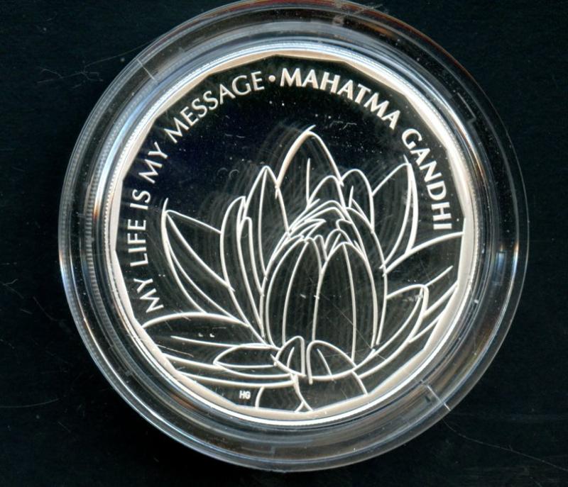 UK 2021  Mahatma Gandhi Silver Proof £5 Five Pound Crown Coin