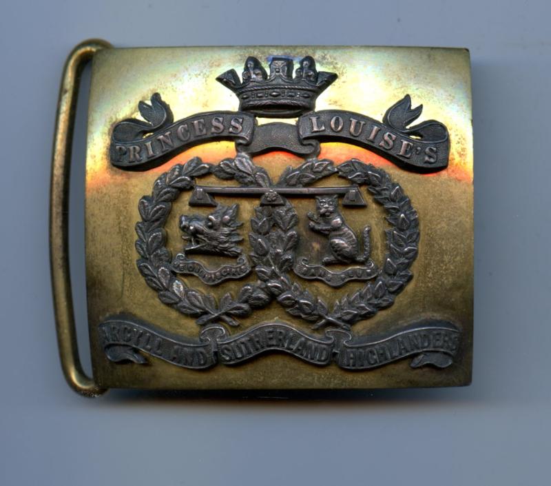 Argyll & Sutherland Highlanders Officers Silver & Gilt Belt Buckle