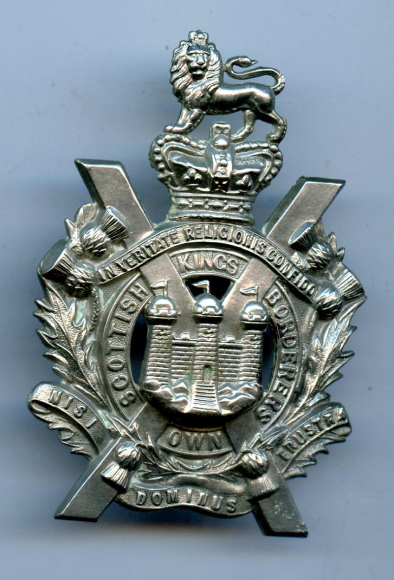 King's Own Scottish Borderers KOSB Victorian Crown other ranks Helmet Plate Badge