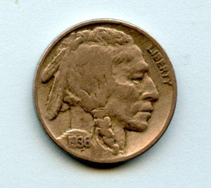 United States of America. U.S.A Nickel Five Cents Coin Dated 1936