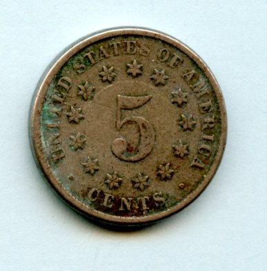 United States of America. U.S.A Nickel Five Cents Coin Dated 1882