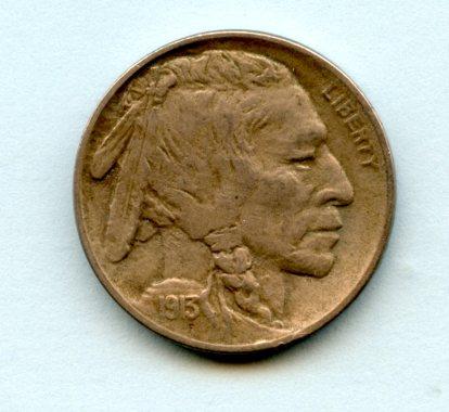 United States of America. U.S.A Nickel Five Cents Coin Dated 1913