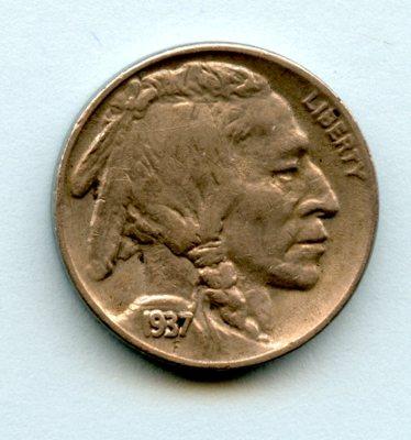 United States of America. U.S.A Nickel Five Cents Coin Dated 1937