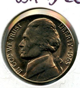 United States of America.   U.S.A Nickel Five Cents Coin  Dated 1965