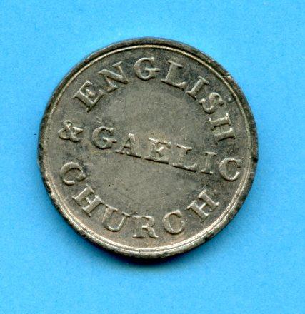 English & Gaelic Church Inverness Communion Church Token