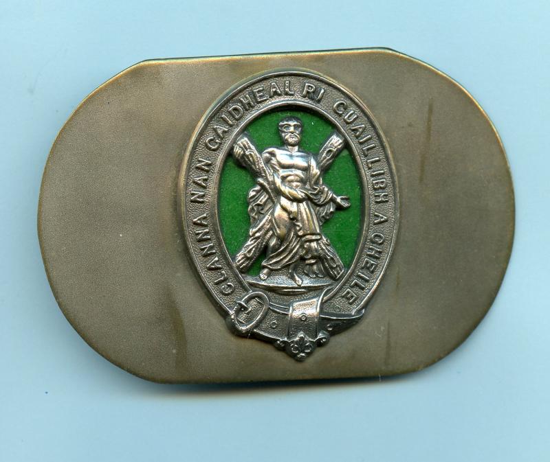 105th Lanarkshire ( Glasgow Highlanders) Rifle Volunteers Officers Belt Buckle