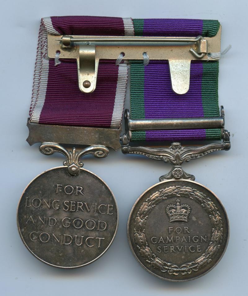 Northern Ireland & Long service Medal Pair To Sgt T.A. Dunn, Army Catering Corps
