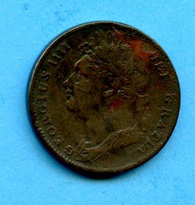 UK George IV 1822 Farthing Coin